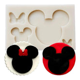 Molde Silicona Silueta Mickey y Minnie